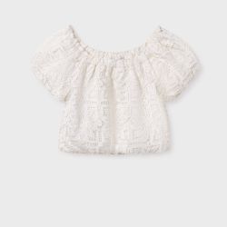 Blusa pizzo ragazza  –  Mayoral  –  6151-25